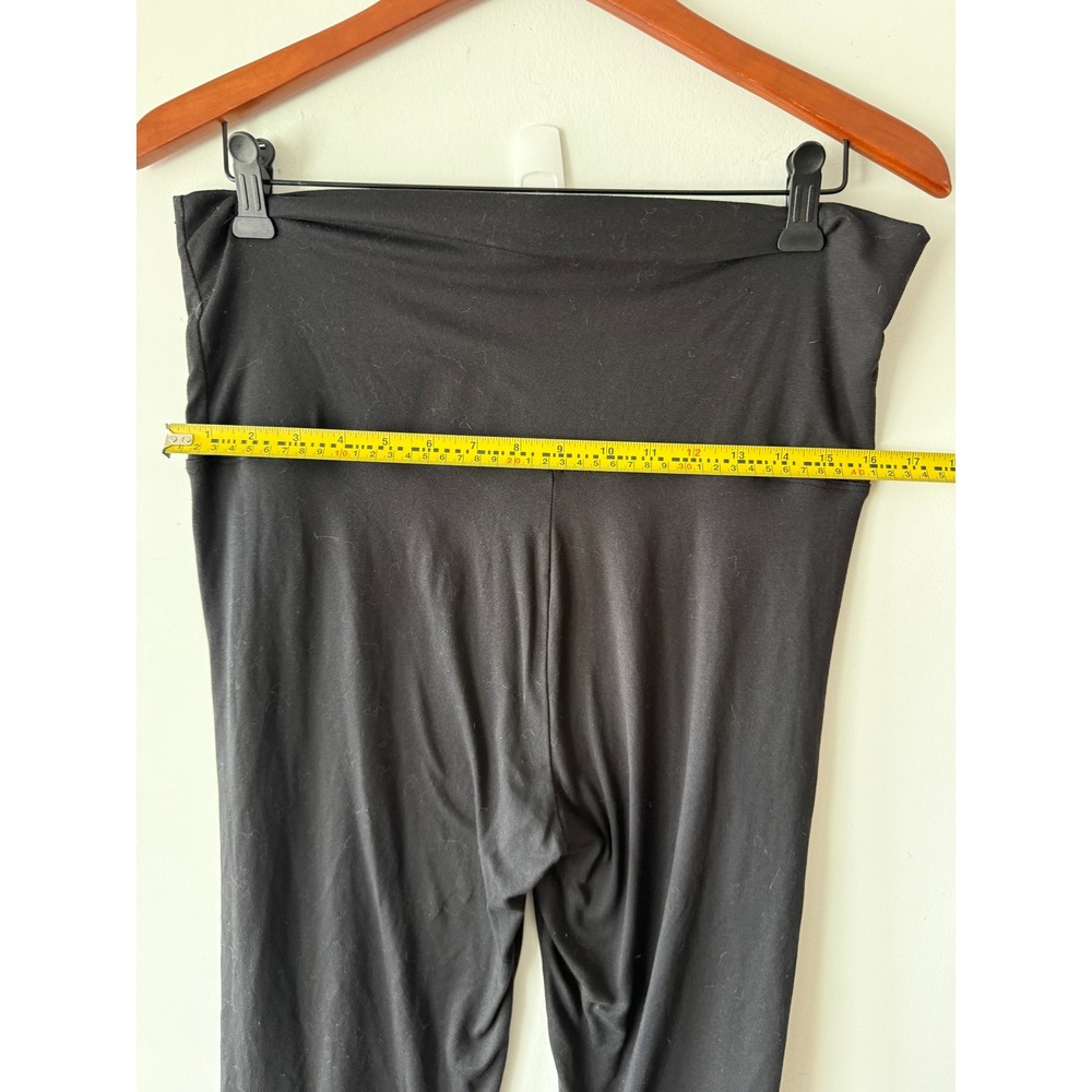 Bobbie Brooks Black High Waisted Yoga Pants Straight Leg Size Medium Athleisure - Picture 3 of 7